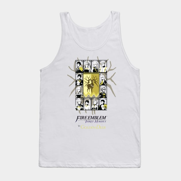 Fire Emblem Three Houses: Golden Deer Featuring Male Byleth Tank Top by TheMelRoseGallery